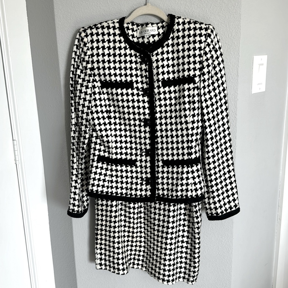 Vintage E. R. Gerard houndstooth suit.